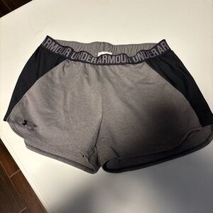 Under Armour Women's Athletic Shorts in Gray and Black